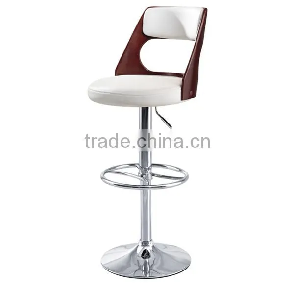 High back swivel maple bent wood bar stool naturalwood