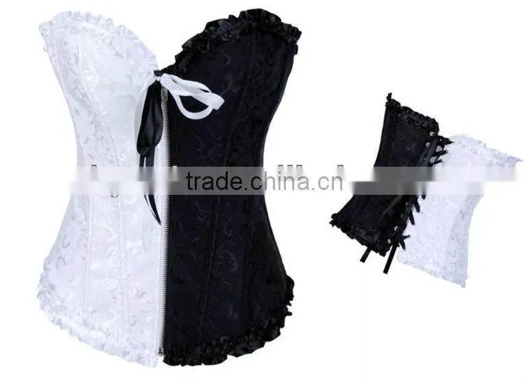 Good looking cheap hot women sex black and white corsets and bustiers