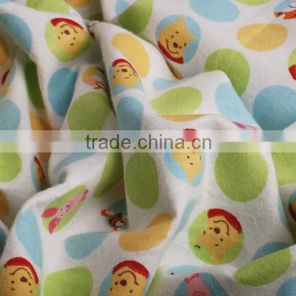 Baby flannel fabric, printed flannel fabric, one side flannel for baby sleeping bag 20s*10s 40*42 100% cotton flannel