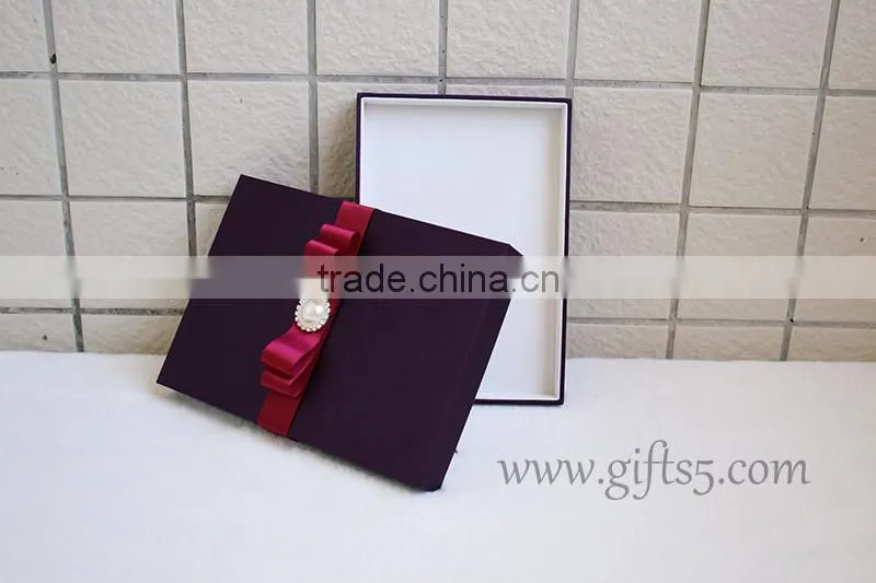 Custom Handmade Luxury Purple Wedding Gift Box for invitations