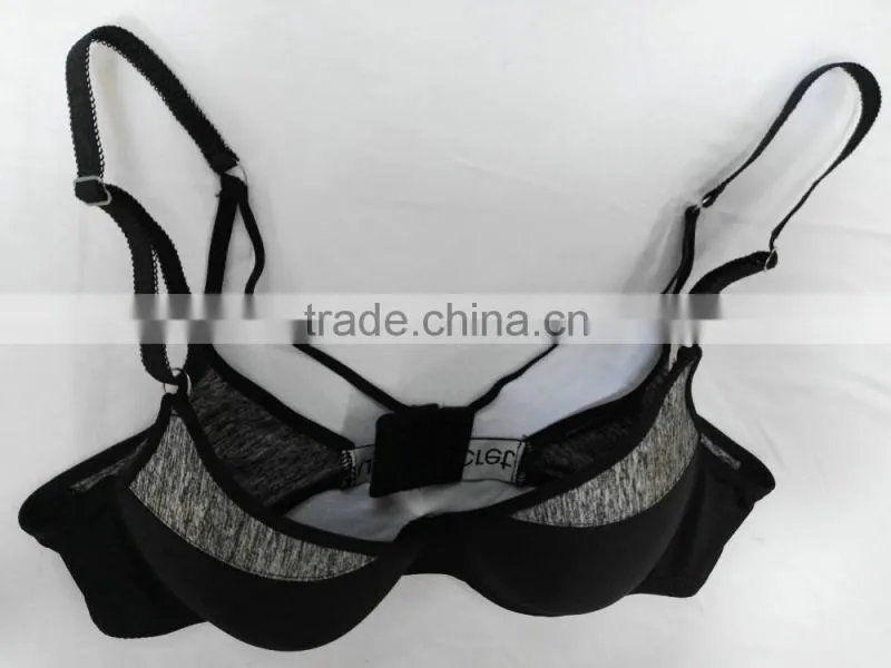 2016 Latest Design Cross Back Thick Pad Push UP Super Support Bra