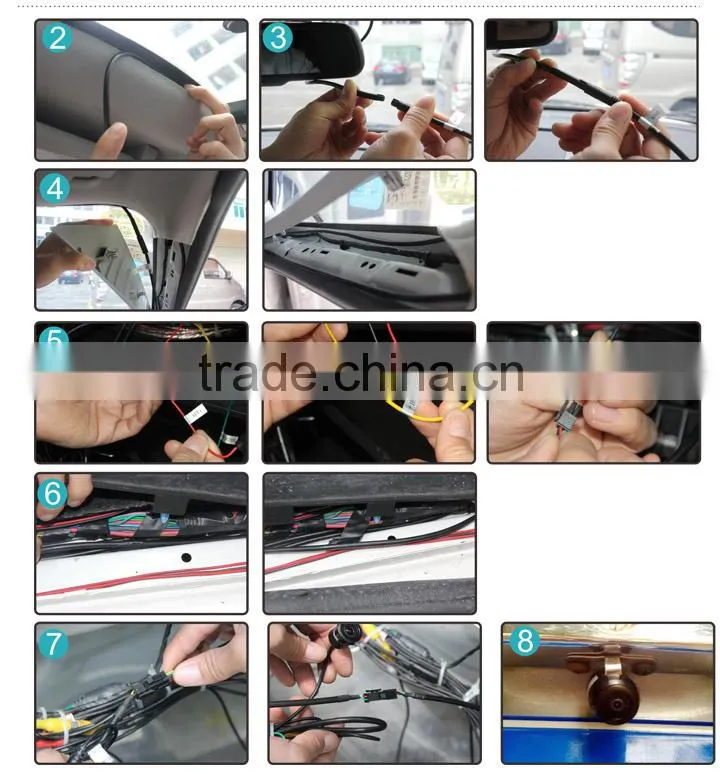 4.3 inch frameless rearview mirror monitor sychronize informations gps navigation