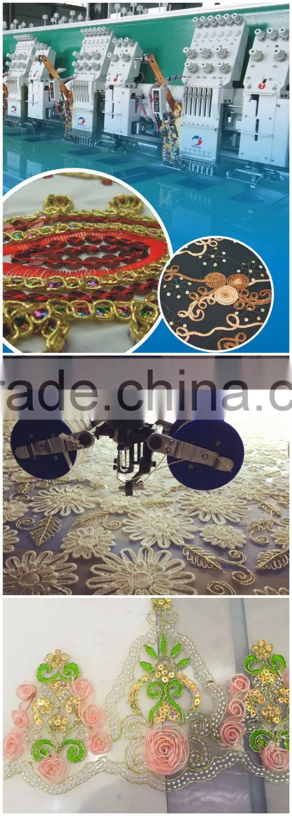 Lejia coiling/cording / mixed computerized embroidery machine