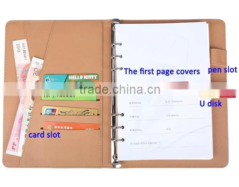 Plaro fashion originality U disk buckle diary battery charge notebook