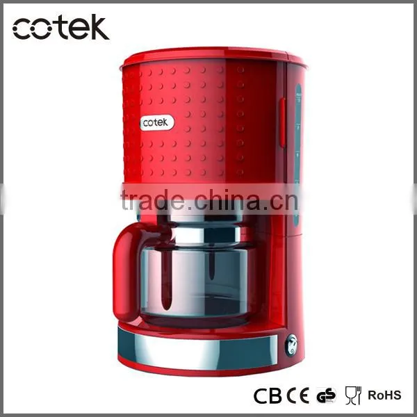 Coffee machine/10-12cup dots desigh electric drip coffee maker with CE, CB, GS, ROHS, EMC, LFGB