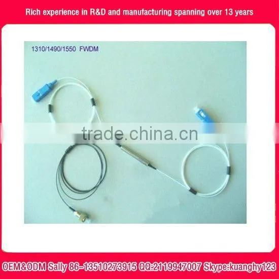 Filter Wavelength Division Multiplexer FTTH/FTTx 1490/1310+1550nm FWDM Filter WDM OEM factory