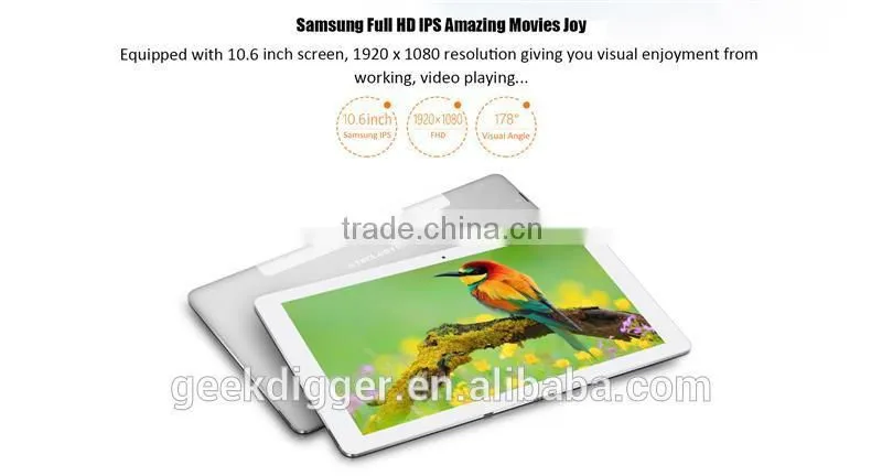 Teclast X16 Plus 2 in 1 Tablet PC-SILVER/Android 5.1 10.6 inch IPS Screen Intel Cherry Trail Z8300 64bit Quad Core 1.44GHz