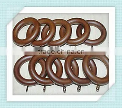 Adeline Smooth Walnut Wood Curtain Rings