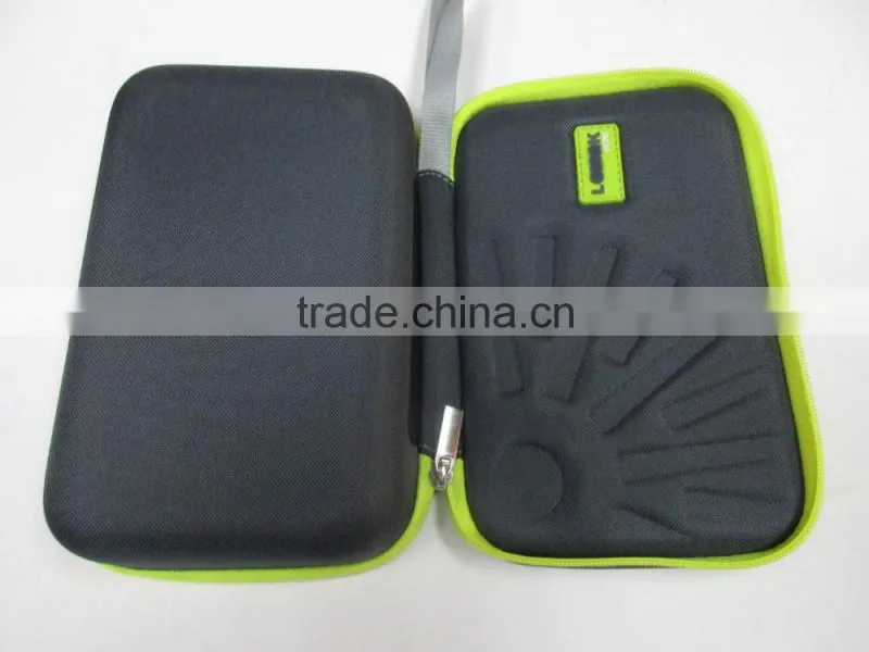 GC-5# Invisible zipper Green rubber logo 8"*5" molded EVA bag