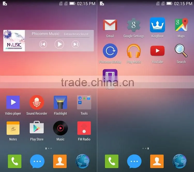 PHICOMM EX780L Touch ID Snapdragon 801 3GB 32GB 5.5 Inch FHD android 4.4 cheap 4g smart phone