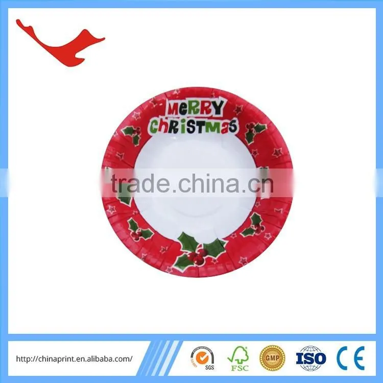 007 christmas custom printed disposable paper soup bowl