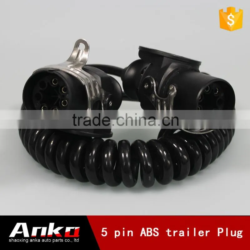 European Australia abs/ebs ISO 7638 trailer truck abs cable 5 pin, trailer 5 pin cable and connector