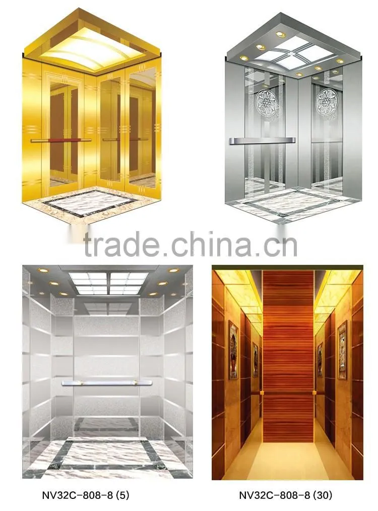 Professional low noise small outdoor overload human mall lift elevator