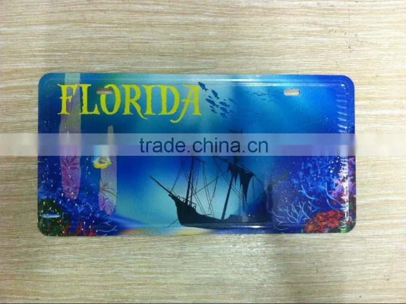 Souvenir vintage hot sale US embossed custom aluminum car plate license plate