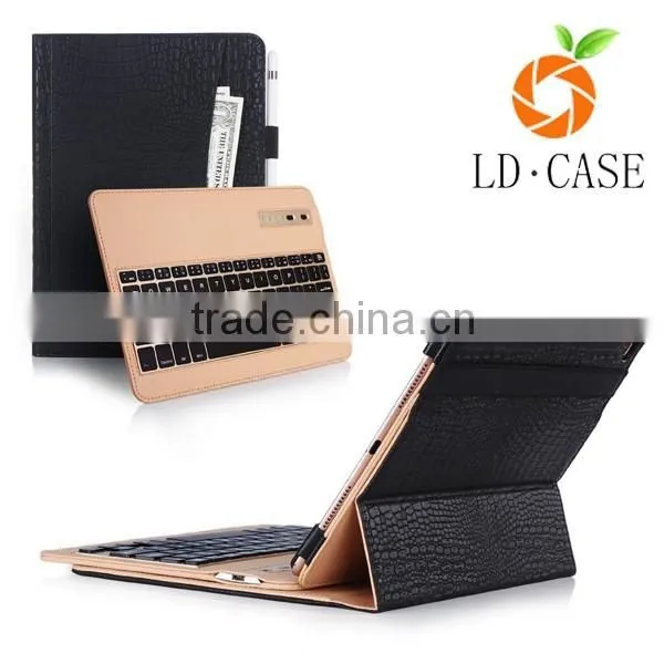 Leather Case Cover with Bluetooth Wireless Keyboard with tablet cover case