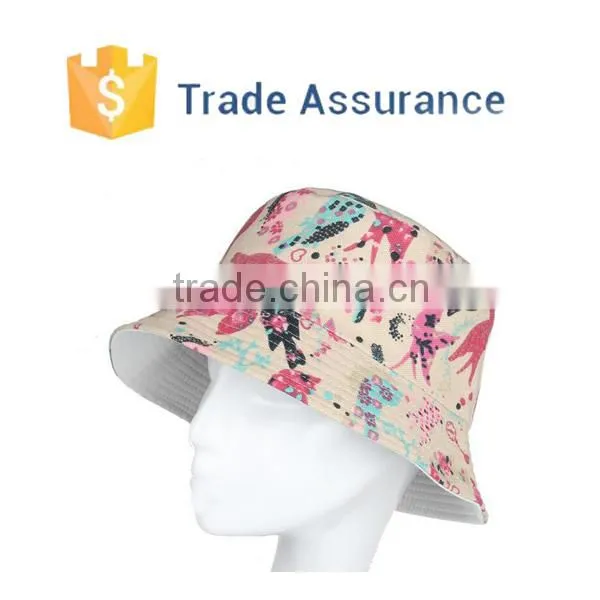 2015 Ladies Womens Colorful Bucket Hat , Summer Printing Bucket Hat, Bucket Sun Hats Caps Wholesale