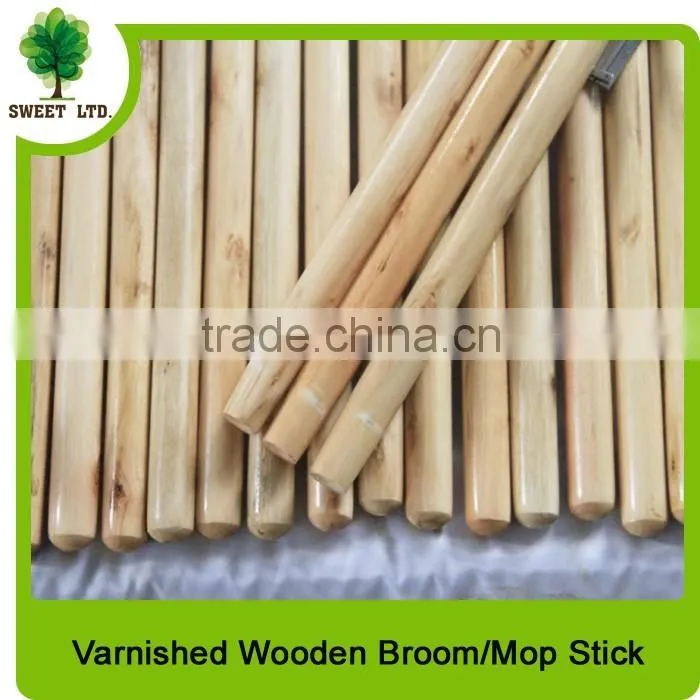 painted best quality wood broom stick best selling made in china