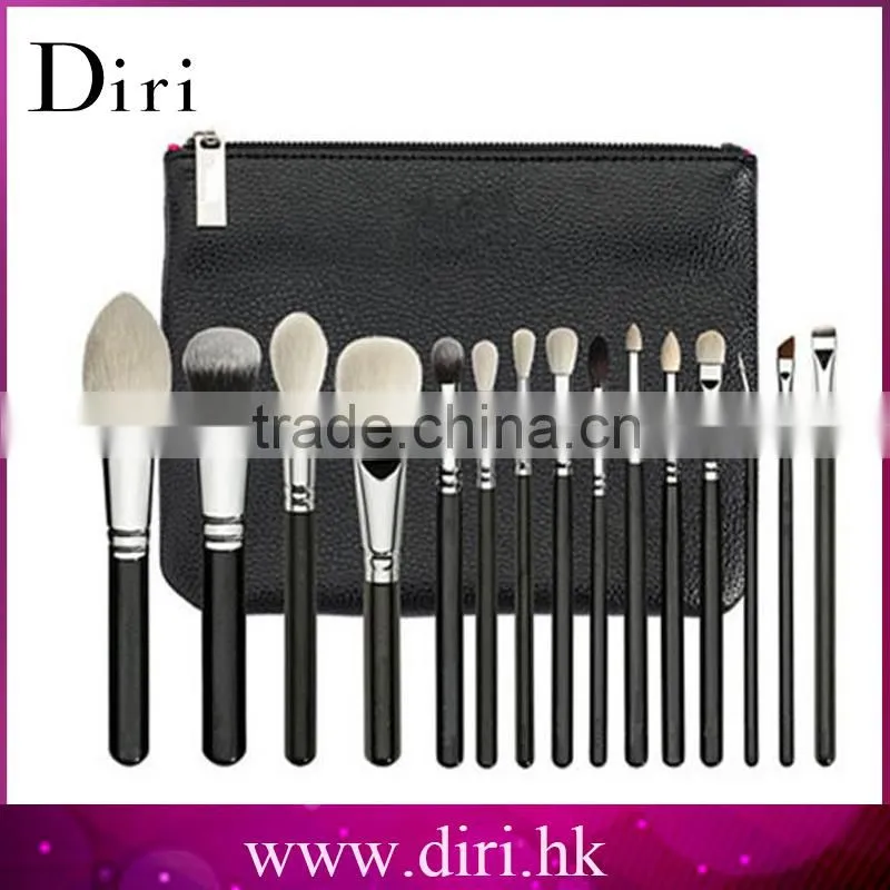 alibaba beauty products 15pcs brush set amazon hot selling 15pcs makeup brushes with Pu pouch