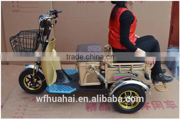 China Factory Export Three Wheel Electric Tricycle Cargo Bike 48V 500W