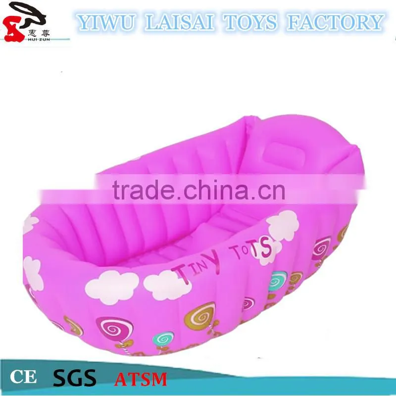New design inflatable phthlate free pvc baby bathtub with custom logo printing