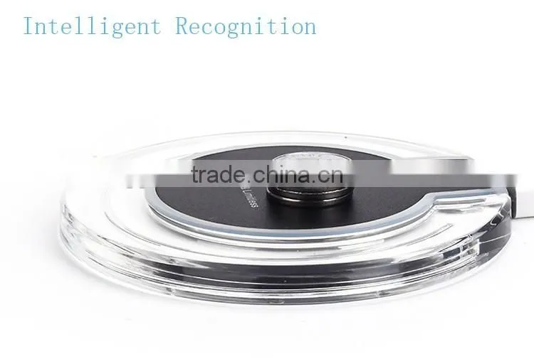 OEM ORDER WELCOME QI WIRELESS CHARGER PAD STAND QI WIRELESS CHARGER PAD WITH LCD LIGHT FOR GALAXY S7 EDGE TRANSMITTER