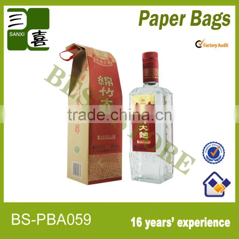 Mini wine bottle paper bags
