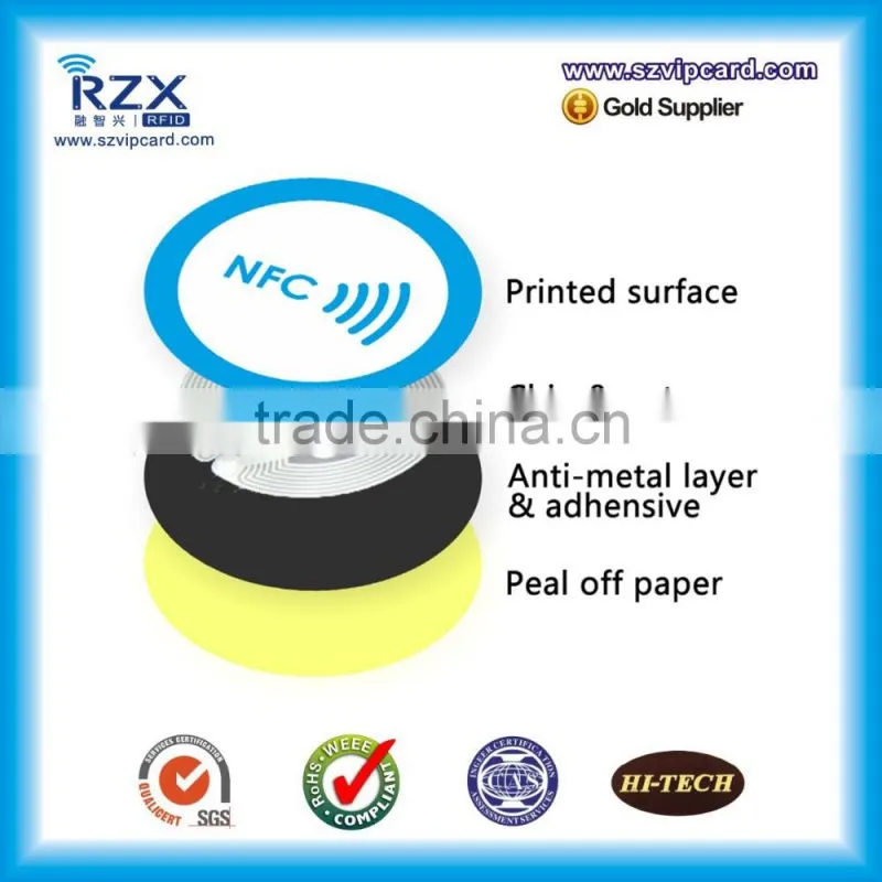 Cheap price free sample NFC chip sticker disposable RFID tag