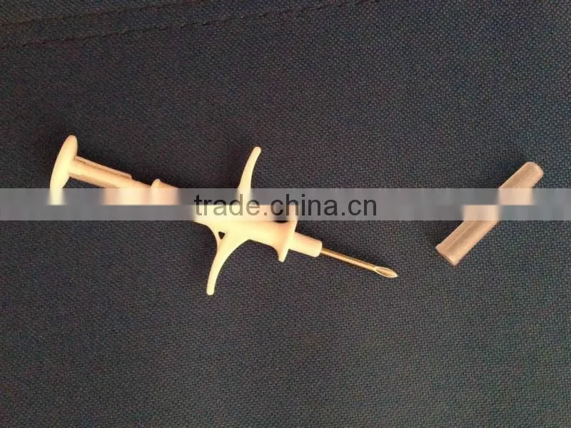syringe for animal with RFID animal glass tag