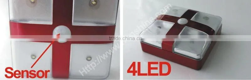 hot gift box shaped 240v mood sensor led light with 4led
