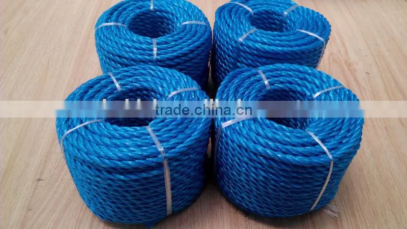 pp 4mm 3 strands twisted splitfilm rope new