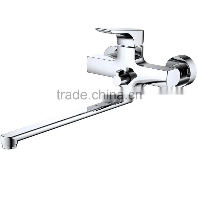 Wall Mounted Long Spout Single Lever Kitchen Faucet