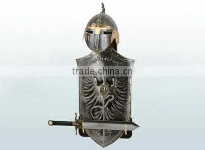 B-10 Shield warrior sculpture bronze wholesale statues art deco gift design bust