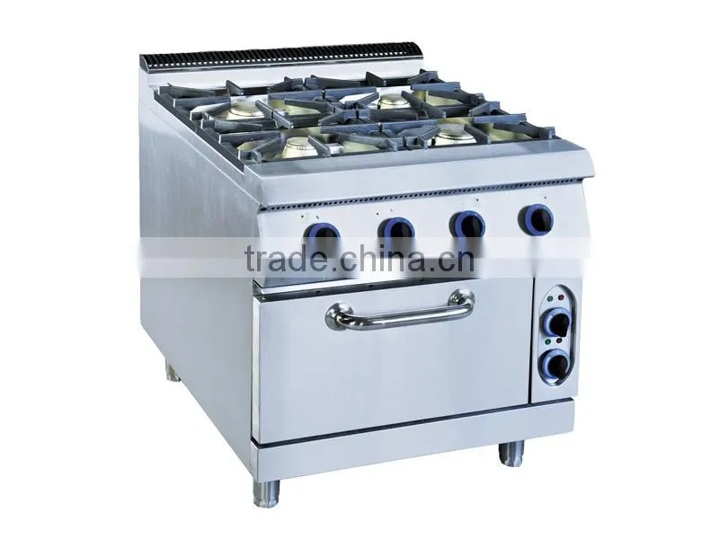 With Electric Oven 4 Burner Gas Cooker Cabinet Gas Stove