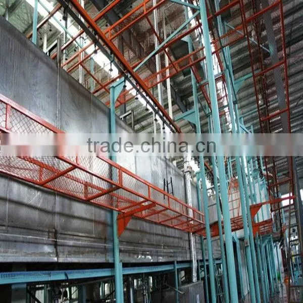 Steel tube powder coating system