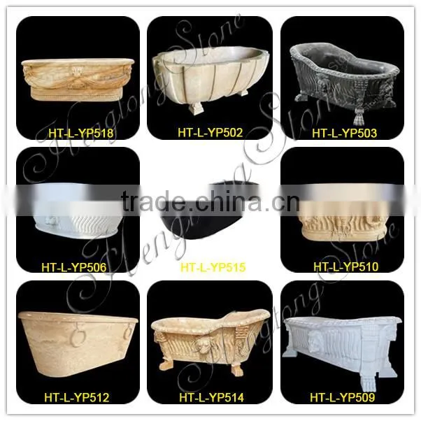 Oval Design Marble Freestanding Bathtub