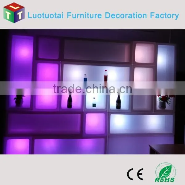 Modern new bar furniture led lighted bar shelf used for display wine