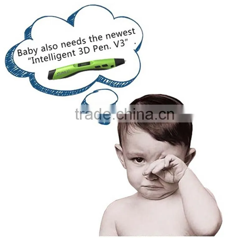 2016 Hotsale Factory price PLA filament 3d printing pen for children diy 3d drawing pen