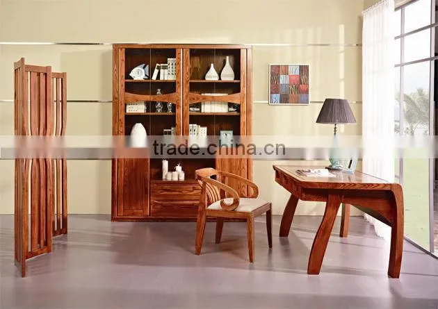 High taste of home office room Wooden Computer Desk with bookcase