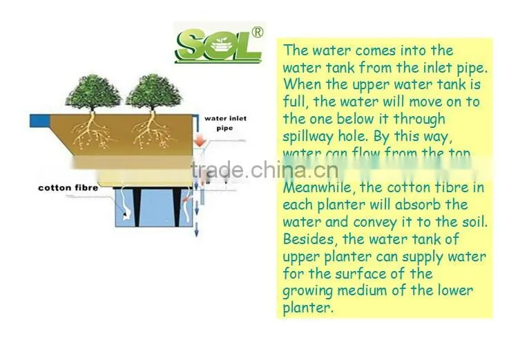2015 New arc shaped plastic lamp post planters