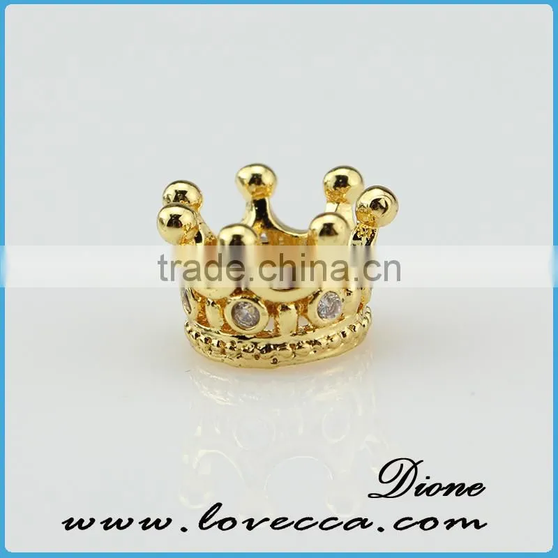 Rose gold jewelry slider beads for bracelets,zircon jewelry for bracelets decor