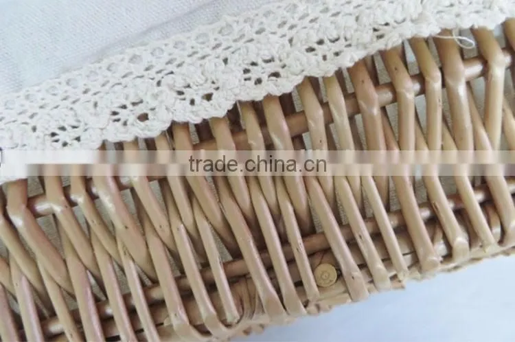 Wholesale China cheap fancy wicker woven empty fabric gift storage basket