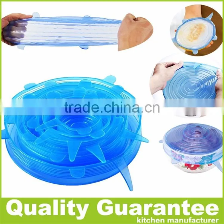 2016 hot selling food grade eco-friendly Silicone lid silicone stretch lid