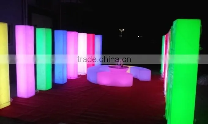 Party or wedding event used led illuminated pillar/ colorfull changable led light up pillar in different size