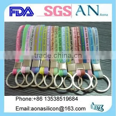 Purchase Double - sided printing logo beautiful silicone key chain