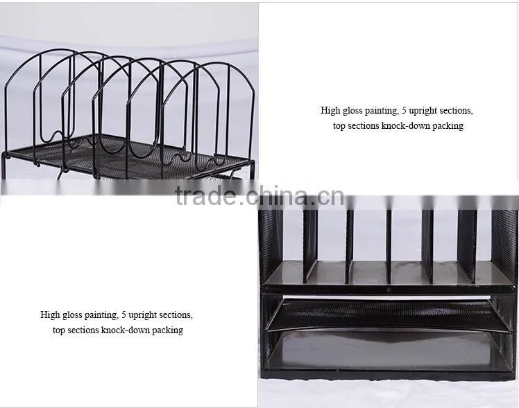 Simple and practical black office mesh desk organizer