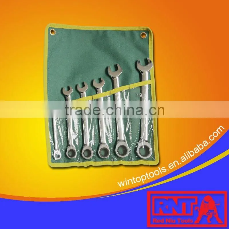 8Pcs Combination Rachet Wrench Set