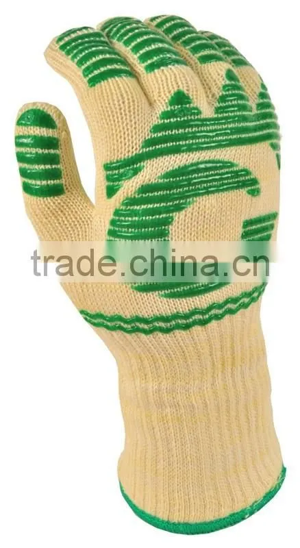 Silicone Grip Ove Glove Heavy Duty Oven Glove with Fingers/ Heat Proof Glove