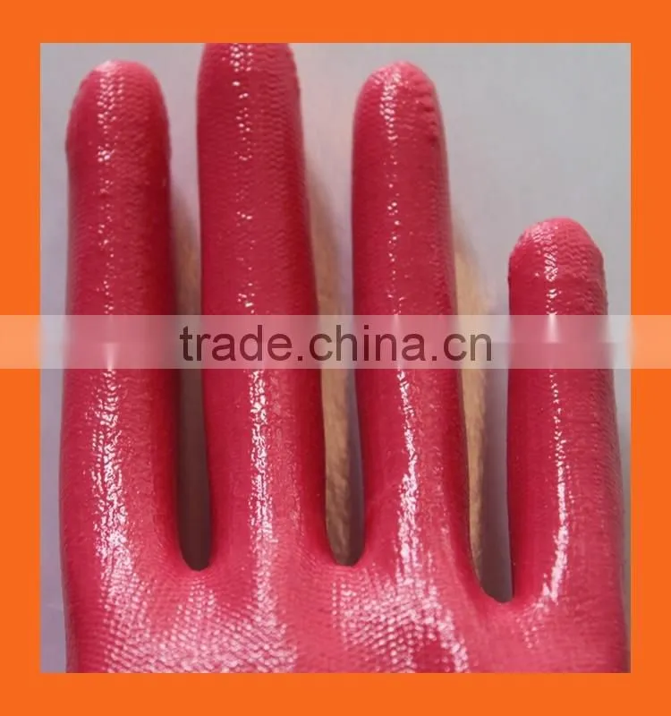 Pink Nitrile Coated Garden Work Chore Gloves,Family Weeding Gloves