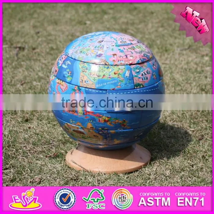 Best intelligent children wooden 3d puzzle ball W14G038