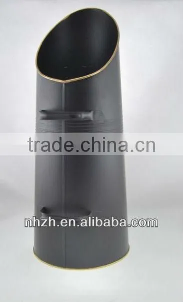 55.5cm matte black coal hod